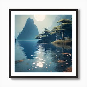 Lake In The Mountains Art Print