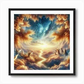 Angels In The Clouds 2 Art Print