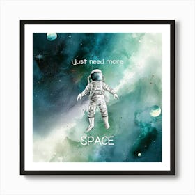 Space Watercolor Painting Art Print