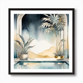 Spa Pool Arrangement Art Print