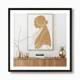 Gold Silhouette Print Art Print