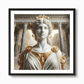 Statue Of Aphrodite 5 Art Print