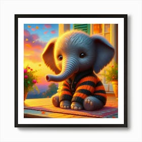 Cute Elephant 3 Art Print