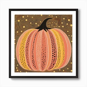 Yayoi Kusama Inspired Pumpkin Pink And Orange 5 Art Print