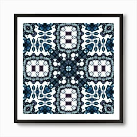 Abstraction Watercolor Blue Pattern Art Print