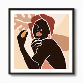 Illustration Of A Woman Art Print