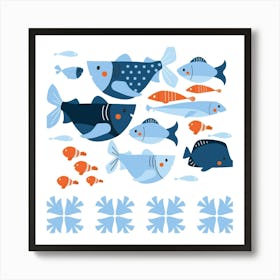 Fish Wall Decals Art Print