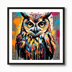 Olw With Splatters Art Print