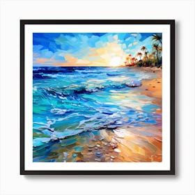 Sunset On The Beach 14 Art Print