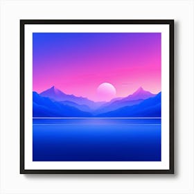 Abstract Mountain Landscape 6 Art Print