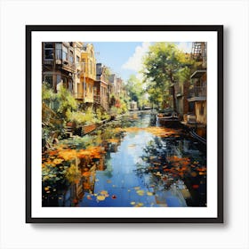 Aqua Aesthetics Summer Splendor Over Amsterdam Art Print