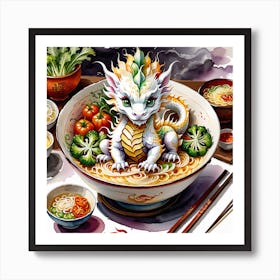 Dragon Noodle Bowl 3 Art Print