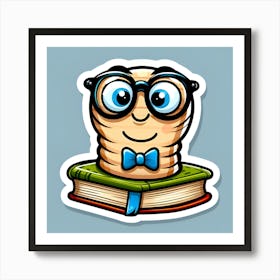 Bookworm Sticker 1 Art Print