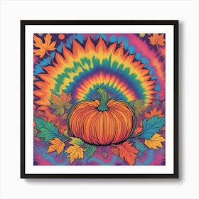 Tie Dye Autumn Art Print