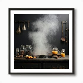 Design Copy Counter Retro Product Board Grey Plank Brown Float Steam Pattern Old Decora (26) Art Print