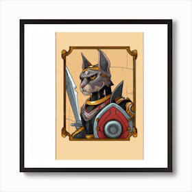 Cat Warrior Art Print