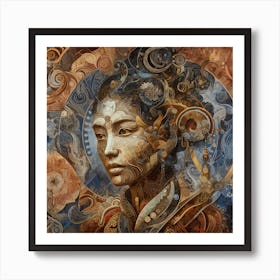 Intricate reflections mapping the spiritual self Art Print