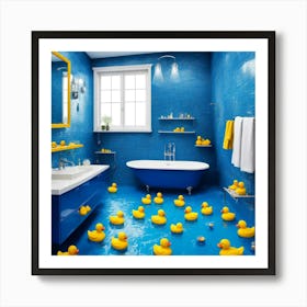 Rubber Ducky Bathroom Art Print