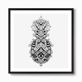 Pineapple Mandala 01 Art Print