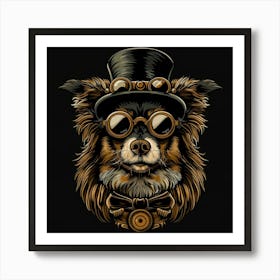 Steampunk Dog 43 Art Print