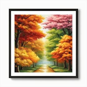 Autumn Trees 3 Art Print
