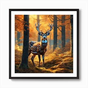 Deer In The Forest 119 Art Print