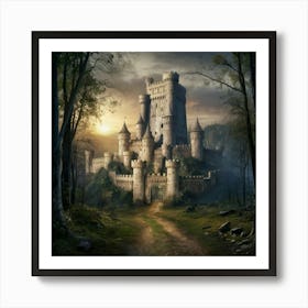 Castle In The Woods Art Print