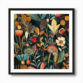 Woodland Flora Art Print