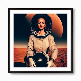 Woman In Spacesuit Affiche