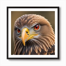 National Geographic Realistic Illustration Aigle D Or T Te En Gros Plan Portrait D Un Oiseau De Proie Gros Plan 1 Art Print