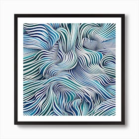 Abstract Wavy Wavy Wavy Pattern Art Print