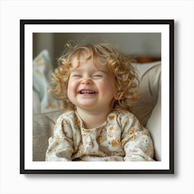 Little Girl Laughing Art Print