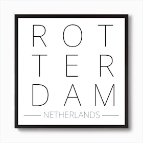 Rotterdam Netherlands Typography City Country Word Art Print