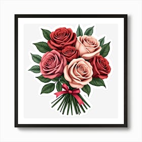 Bouquet Of Roses Art Print