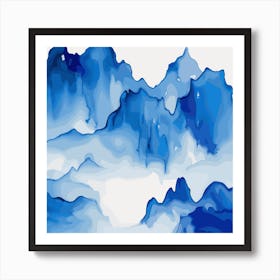 Watercolor Mountains 1 Art Print