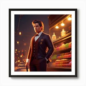 Man In Tuxedo Art Print