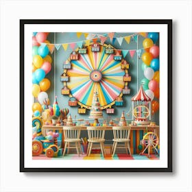 Carnival Birthday Party Art Print