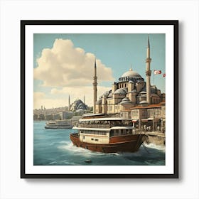 Turkish City paintings Art Print