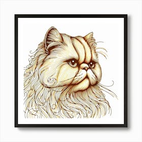 Feline Cat Creative Artwork Illustration 49 Art Print