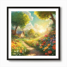 Flowering Path Art Print