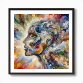 Abstract Of A Woman'S Head Art Print