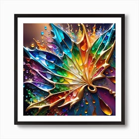 Rainbow Leaf Art Print