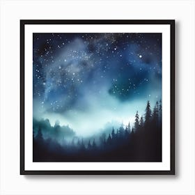 Night Sky Canvas Print Art Print