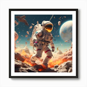 Astronaut In Space 1 Art Print