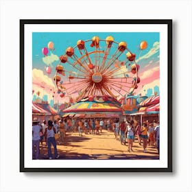 Carnival Ferris Wheel Art Print