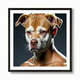 Human Dog Face Hybrid Canine Anthropomorphic Humanoid Transformation Fantasy Fiction Creat Art Print