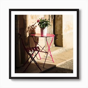 Cassis Cafe Square Art Print