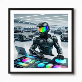 Futuristic Robot 143 Art Print