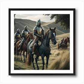 Knights On Horseback Art Print