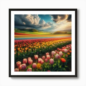 Tulip Field 1 Art Print